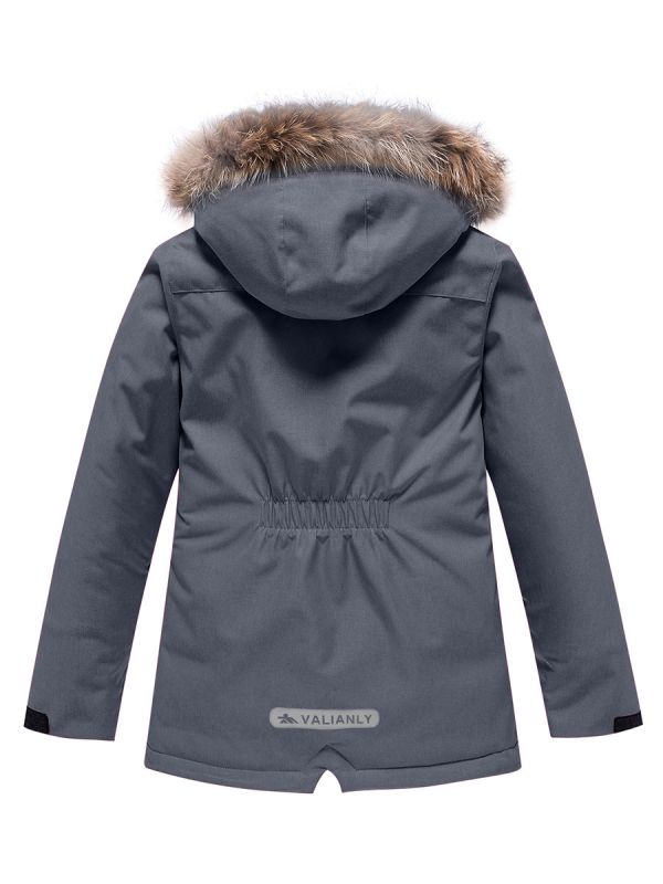 Winter Valianly teenage parka for girls gray 9238Sr